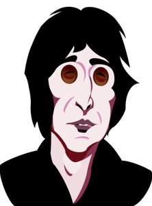 John Lennon, cantante y compositor inglés (1940-80), caricatura gráfica en color, 2005-2010 por Neale Osborne de Neale Osborne